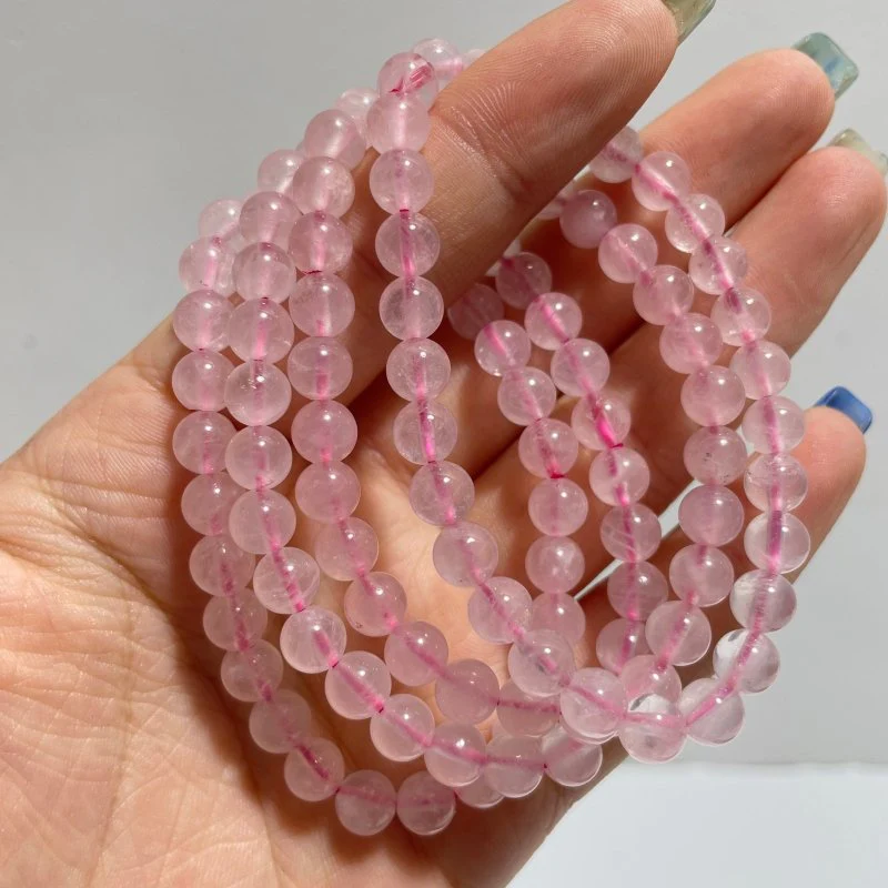 Local Stock - 6MM Rose Quartz Bracelets Wholesale - Image 2