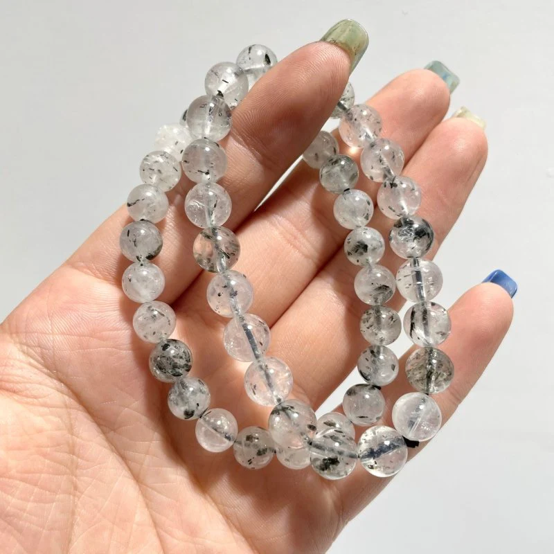 Local Stock - 8MM Black Mica Crystal Bracelets Wholesale - Image 2