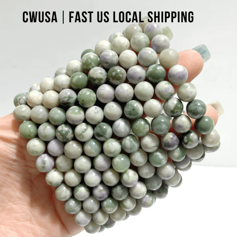Local Stock - 8MM Green Jade Bracelets Wholesale