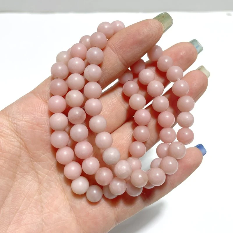 Local Stock - 8MM Pink Opal Bracelets Wholesale - Image 2