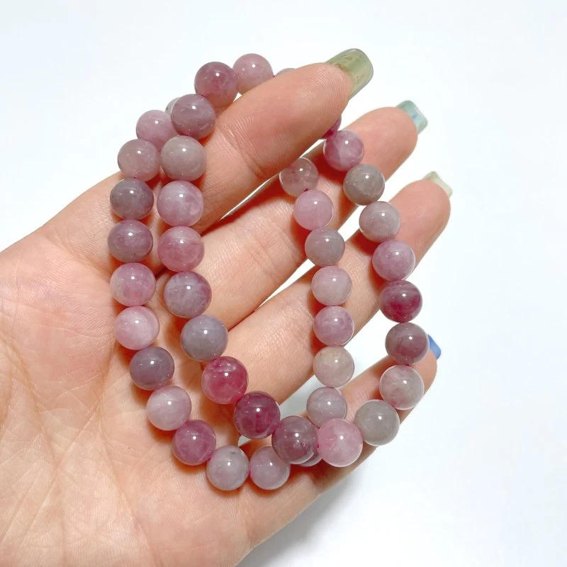 Local Stock - 8MM Purple Rose Quartz Bracelet Wholesale - Image 2