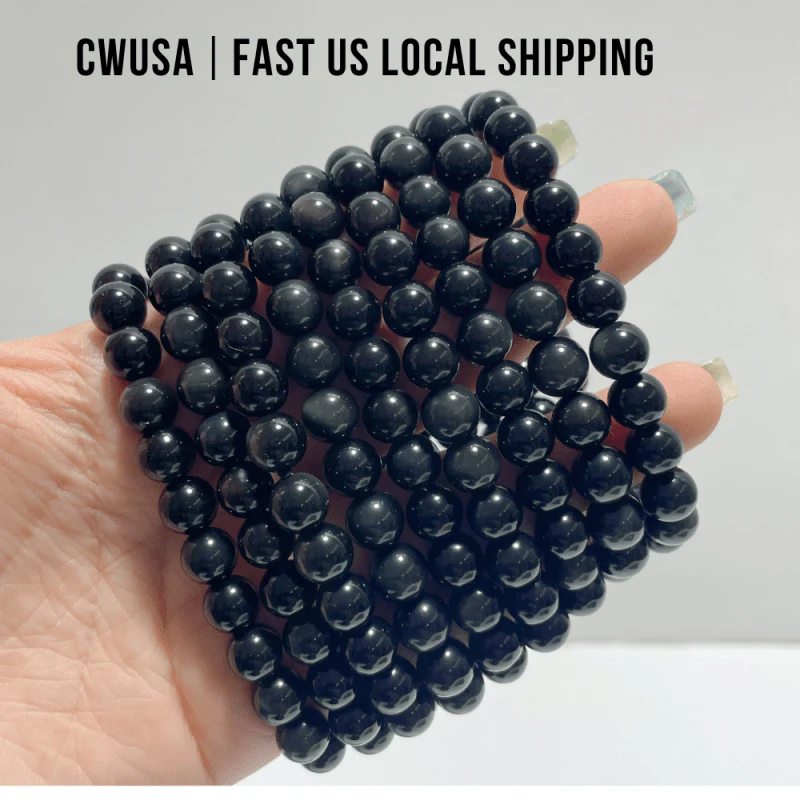 Local Stock - 8MM Rainbow Cat Eye Obsidian Bracelets Wholesale