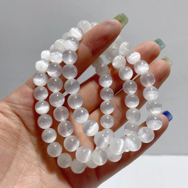 Local Stock - 8MM Selenite Bracelets Wholesale - Image 2