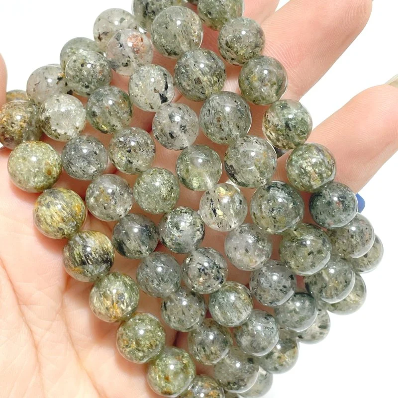 Local Stock - 9MM Garden Quartz Green Mica Bracelets Wholesale - Image 4