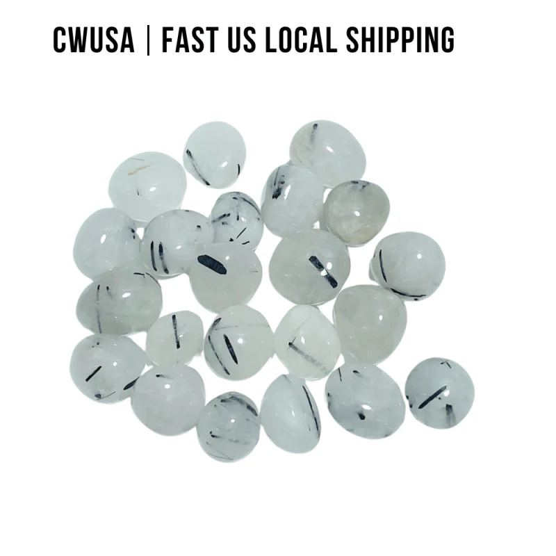 Local Stock - Black Tourmaline Mixed Quartz Tumbled Wholesale