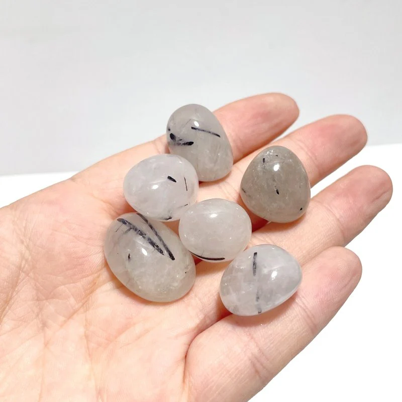 Local Stock - Black Tourmaline Mixed Quartz Tumbled Wholesale - Image 3