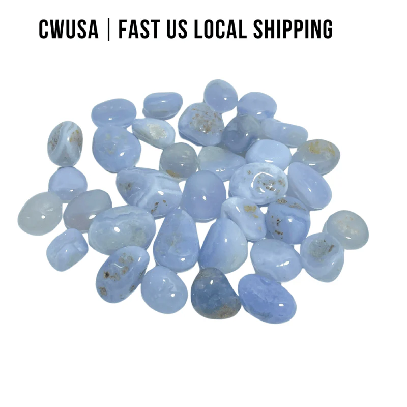 Local Stock - Blue Chalcedony Small Tumbled Wholesale