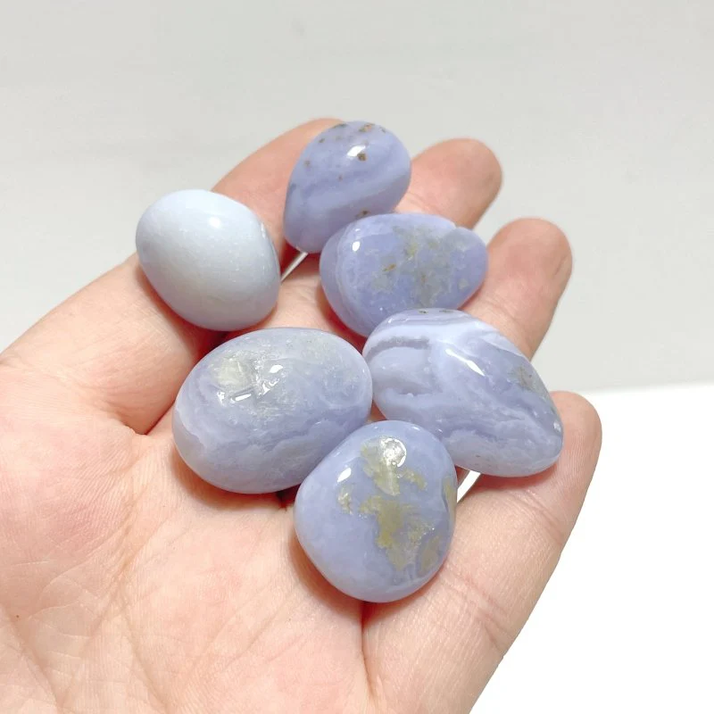 Local Stock - Blue Chalcedony Small Tumbled Wholesale - Image 2