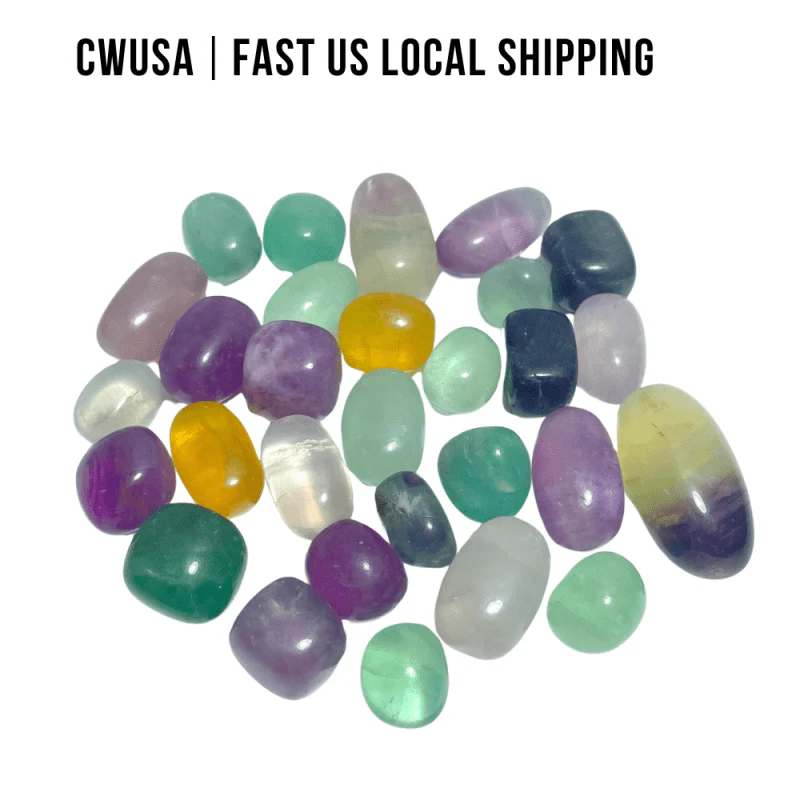 Local Stock - Colorful Fluorite Tumbled Stone Wholesale