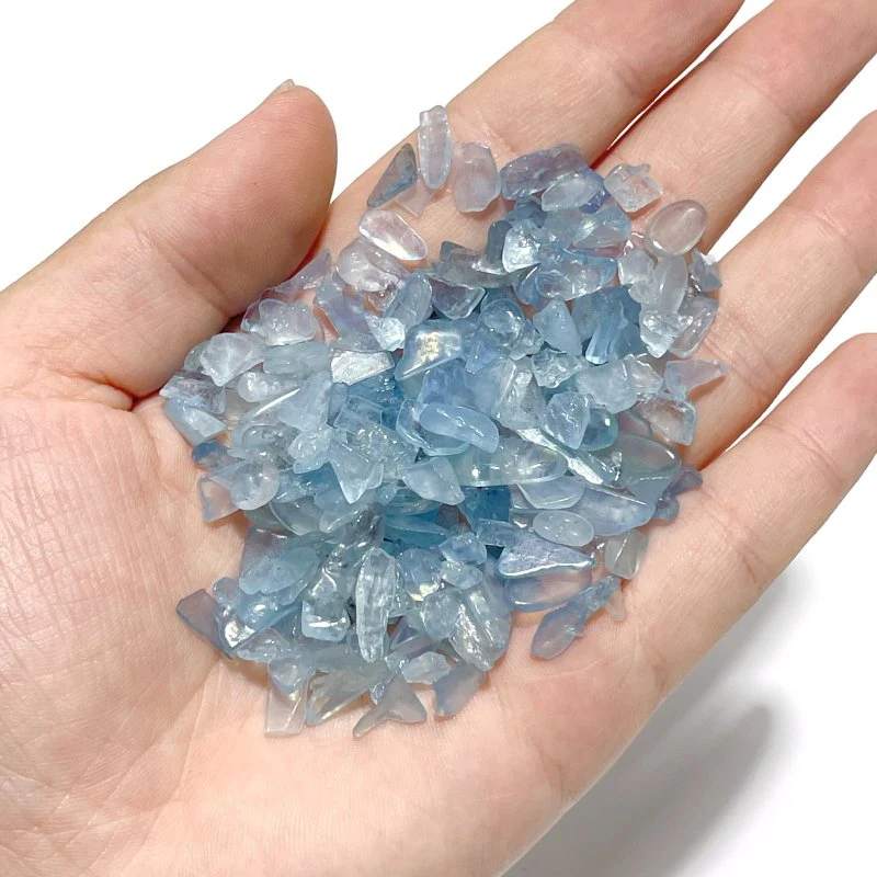Local Stock - Transparent Blue Aquamarine Chips Wholesale - Image 3