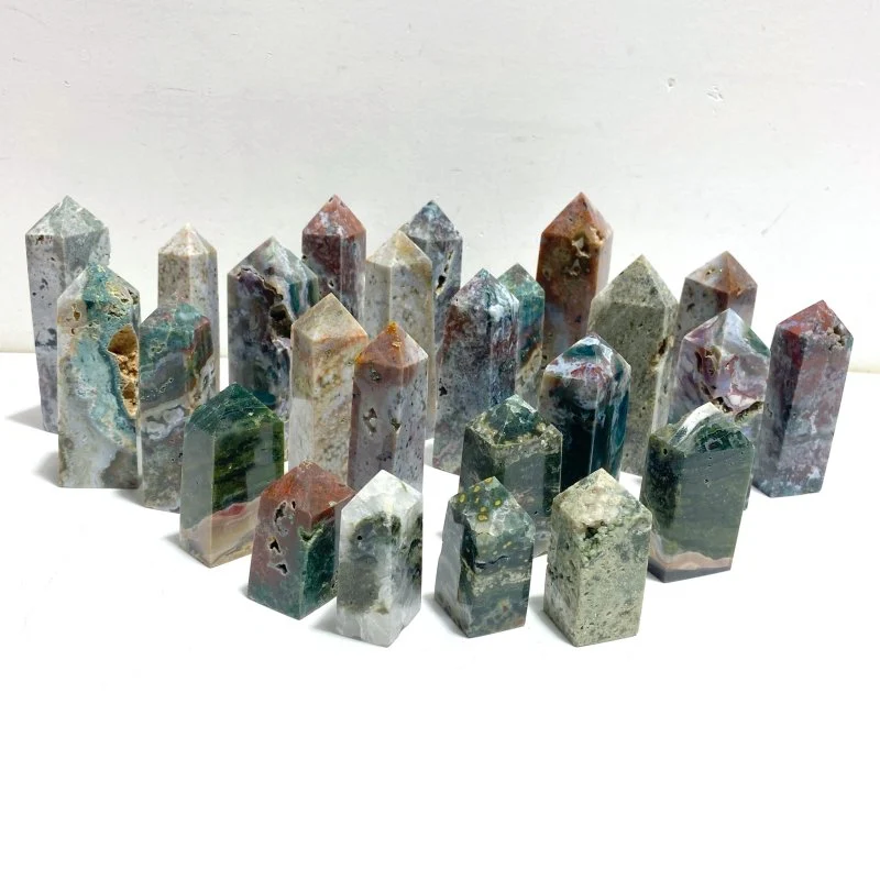 25 Pieces Ocean Jasper Four-Sided Points