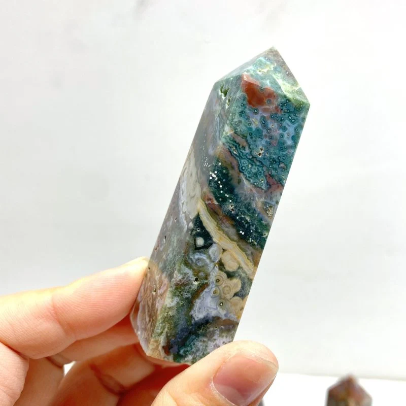 25 Pieces Ocean Jasper Four-Sided Points - Image 5