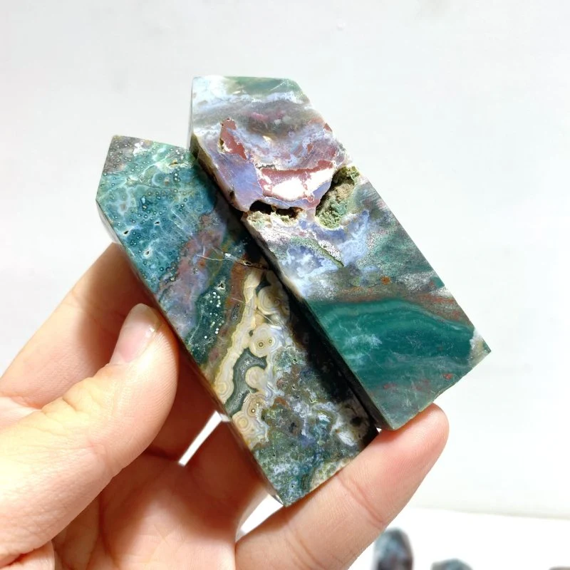 25 Pieces Ocean Jasper Four-Sided Points - Image 6