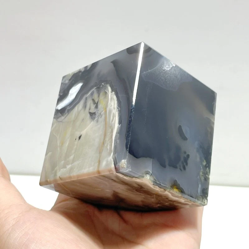 8 Pieces Volcanic Agate Standable Cube (UV-Reactive) - Image 7