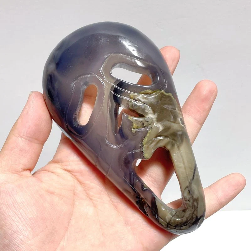 Volcano Agate Ghost Mask Carving Halloween Wholesale (UV-Reactive)