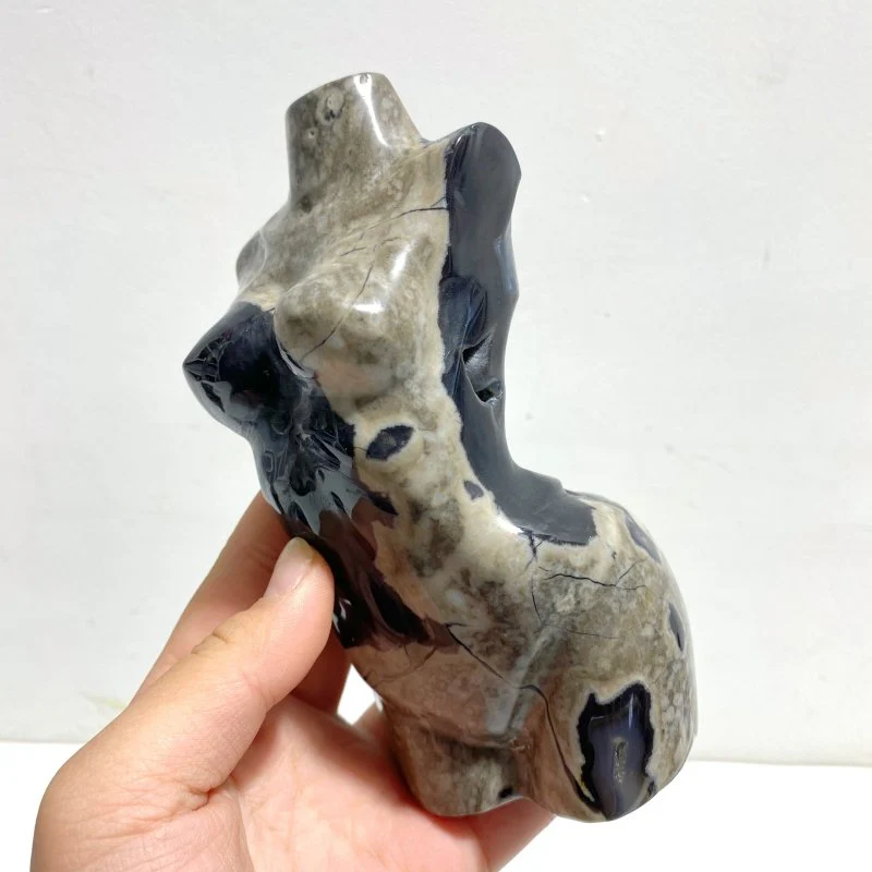 4 Pieces Volcano Agate Goddess Carving (UV-Reactive) - Image 6