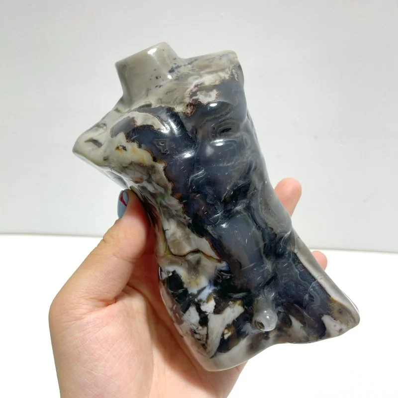 5 Pieces Volcano Agate Male Body Carving (UV-Reactive) - Image 3