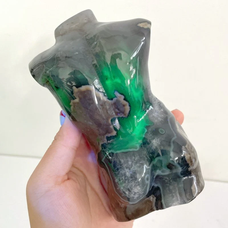 5 Pieces Volcano Agate Male Body Carving (UV-Reactive) - Image 7