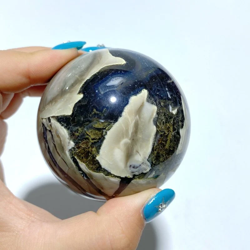 9 Pieces Volcano Agate Spheres Balls(UV-Reactive) - Image 8