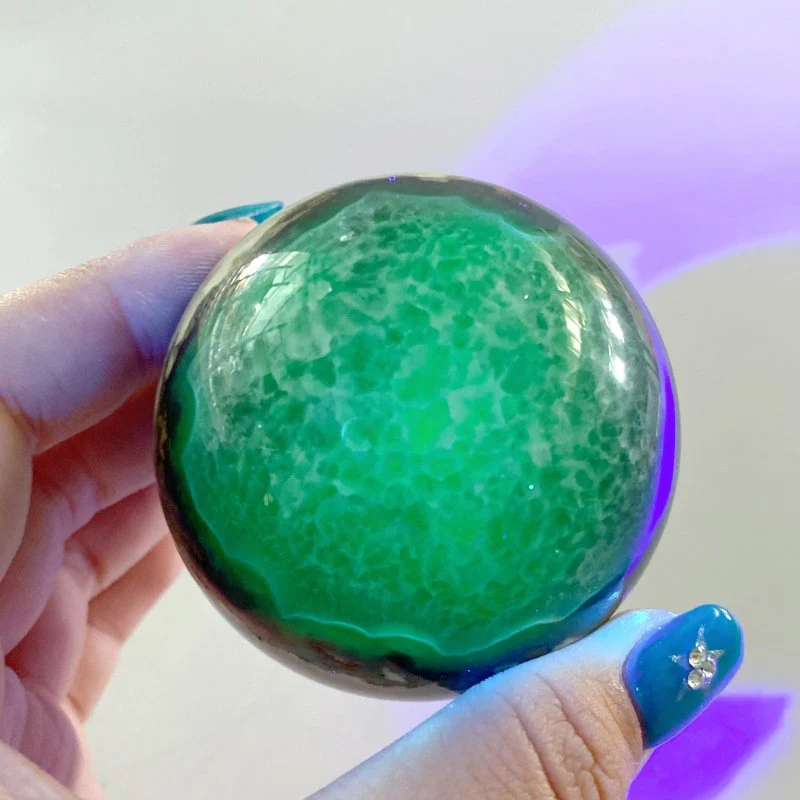 11 Pieces Volcano Agate Sphere(UV-Reactive) - Image 5