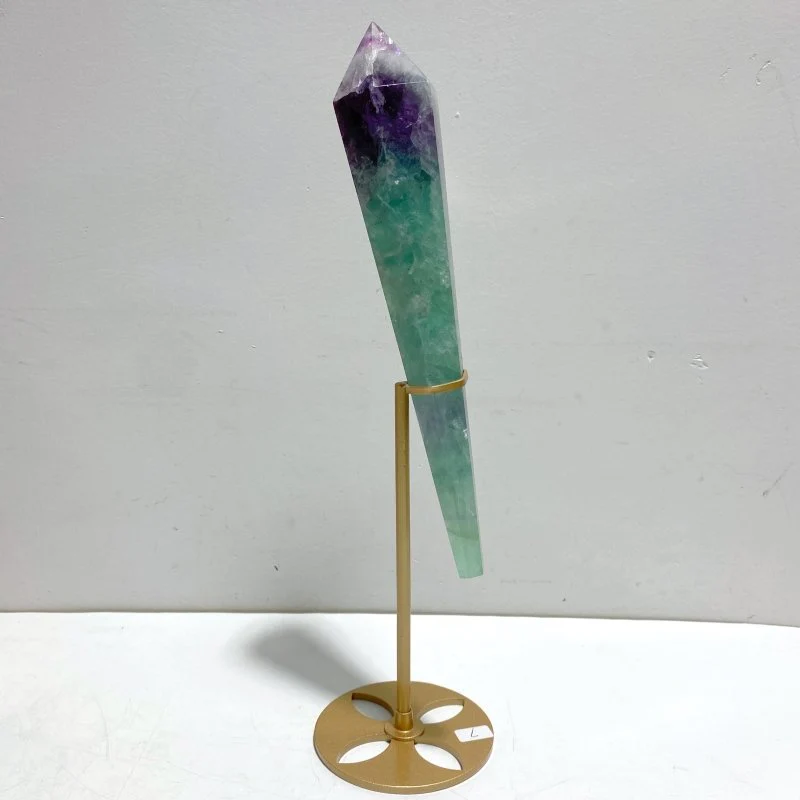 6 Pieces Watemelon Fluorite Magic Scepter Wand With Stand - Image 2
