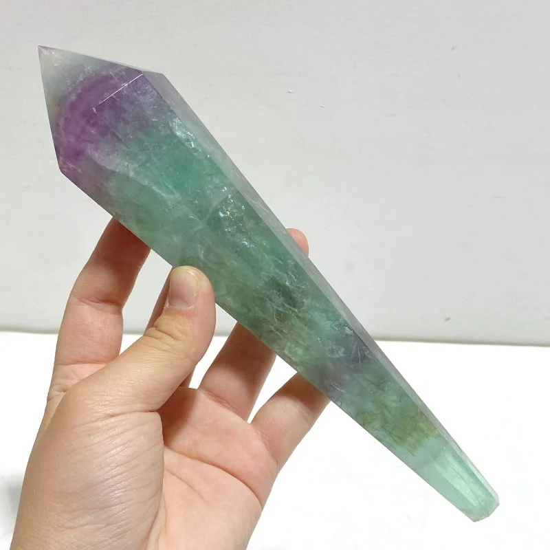 6 Pieces Watemelon Fluorite Magic Scepter Wand With Stand - Image 5