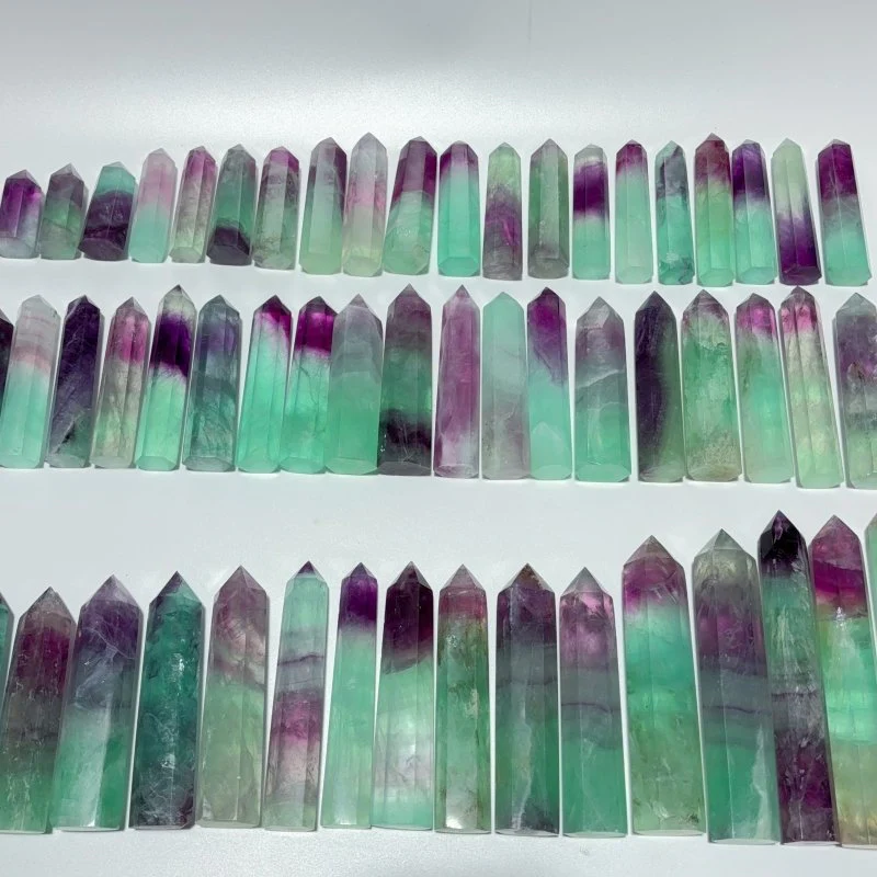 55 Pieces Watermelon Colourful Fluorite Tower - Image 3