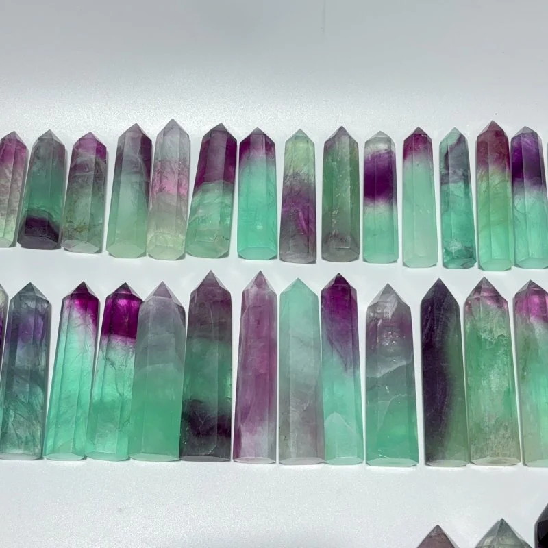 55 Pieces Watermelon Colourful Fluorite Tower - Image 4