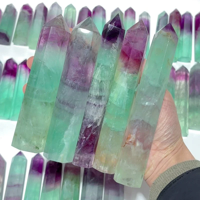 55 Pieces Watermelon Colourful Fluorite Tower - Image 7