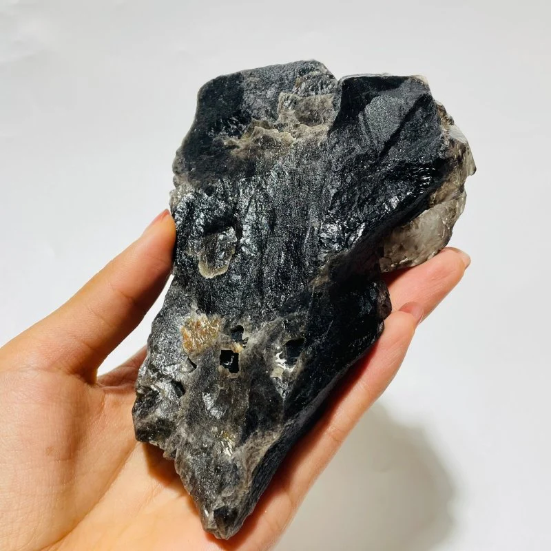 White Dry Quicksand Moving Bubble Enhydro Smoky Quartz Backbone Raw Quartz - Image 7