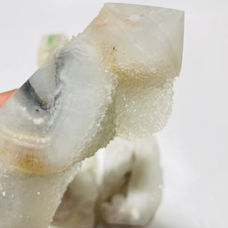 5 Pieces Large White Fluorite Druzy Geode Points - Image 7