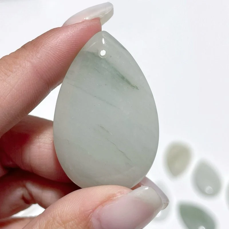 White Jade Teardrop Pendant Crystal Pendant Wholesale - Image 6