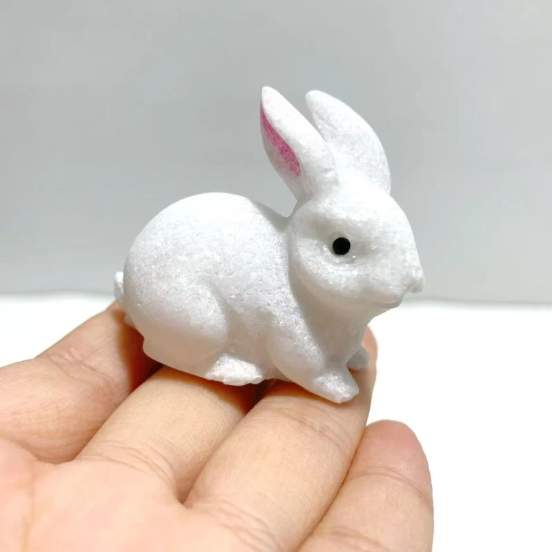 White Marble Rabbit Carving Wholesale - Image 2