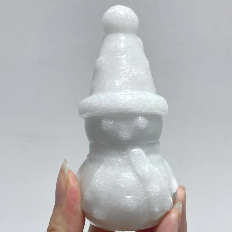White Marble Snowman Carving Christmas Wholesale(Resin coating)