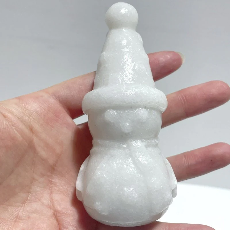 White Marble Snowman Carving Christmas Wholesale(Resin coating) - Image 4