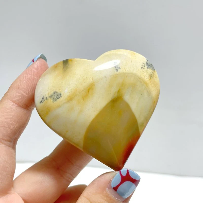 White Mookaite Heart Wholesale - Image 2