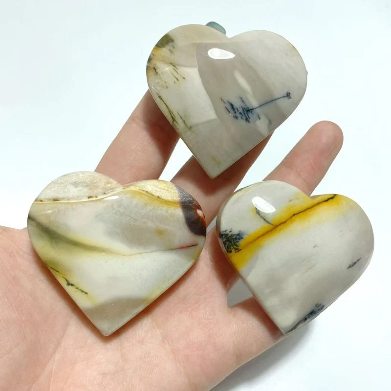 White Mookaite Heart Wholesale - Image 5
