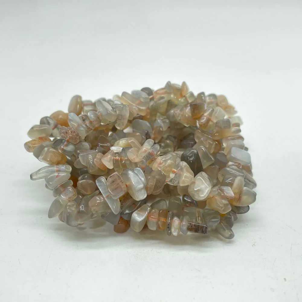 2 Types Chip Bracelet Wholesale Moonstone Mixed Sunstone Amethyst - Image 3