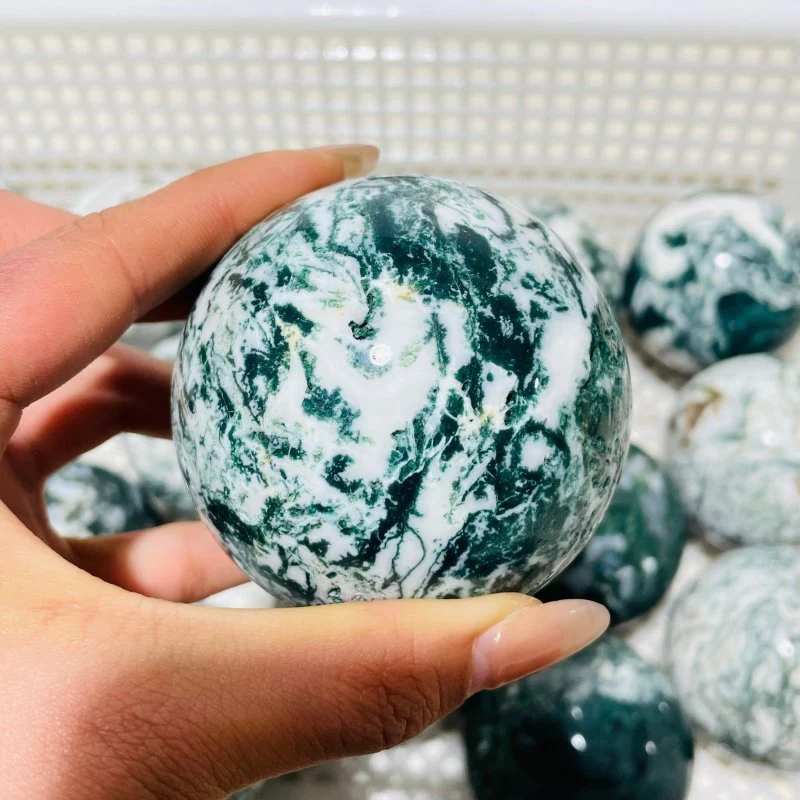 18 Pieces Moss Agate Spheres Clearance - Image 2