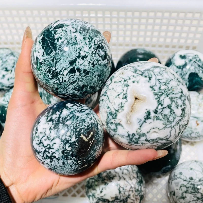 18 Pieces Moss Agate Spheres Clearance - Image 5