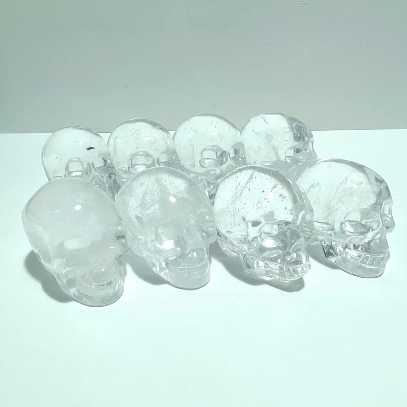 White Smelting Quartz Skull Carving Wholesale - Image 3
