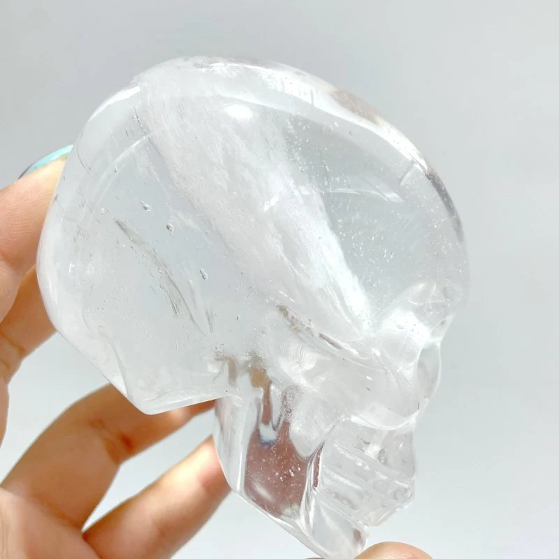 White Smelting Quartz Skull Carving Wholesale - Image 4