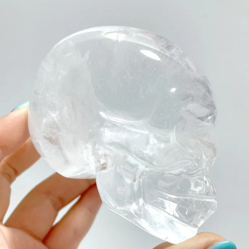 White Smelting Quartz Skull Carving Wholesale - Image 7