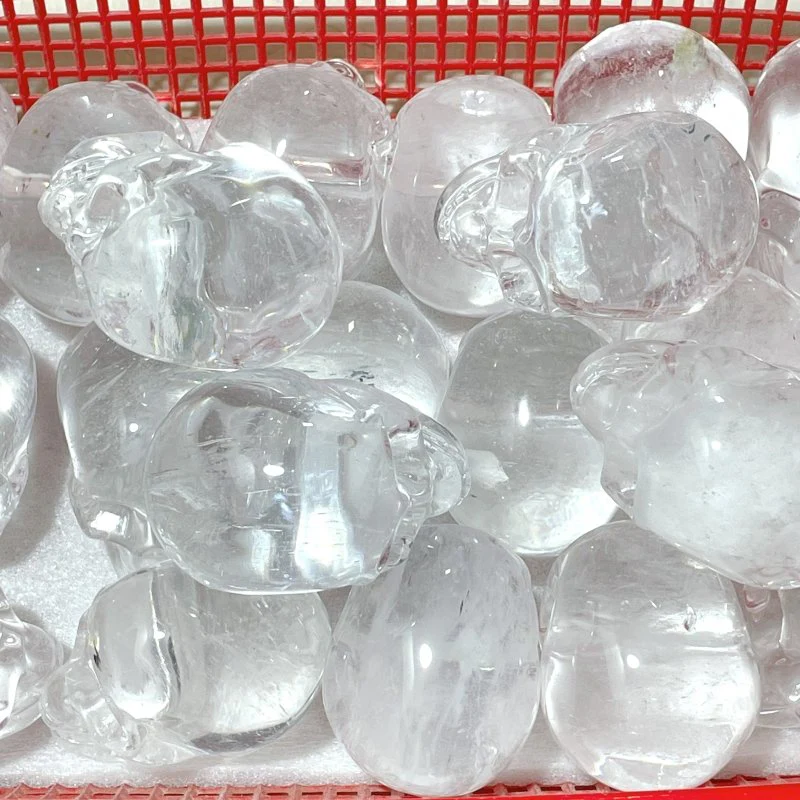 White Smelting Quartz Skull Carving Wholesale - Image 8