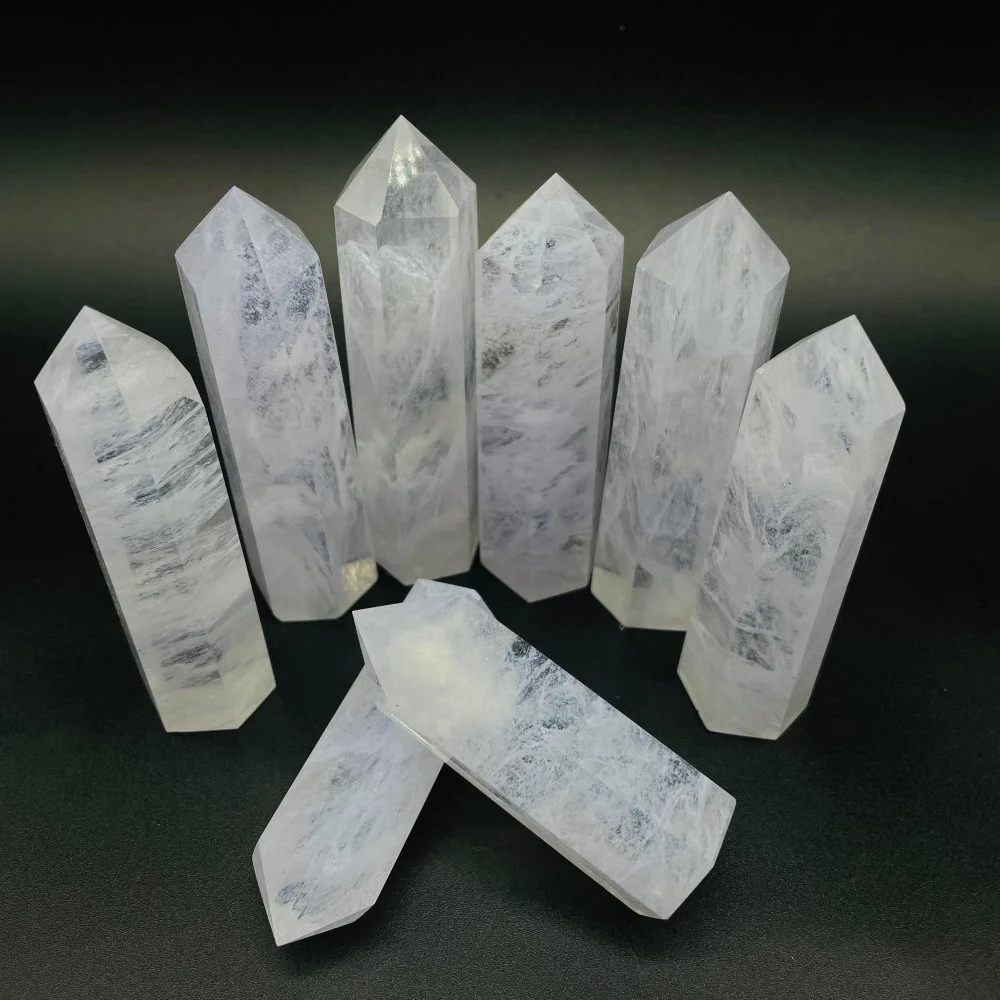White Smelting Stone Quartz Tower Points Wholesale - Image 2