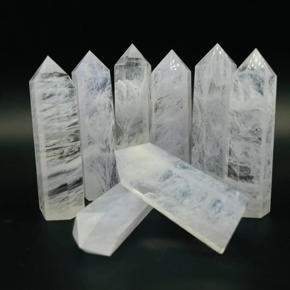 White Smelting Stone Quartz Tower Points Wholesale - Image 3