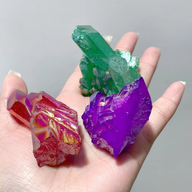 Small Colorful Aura Crystal Cluster Wholesale - Image 3