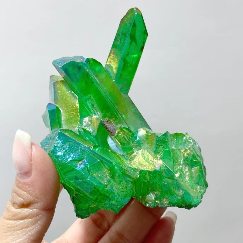 Small Colorful Aura Crystal Cluster Wholesale - Image 7