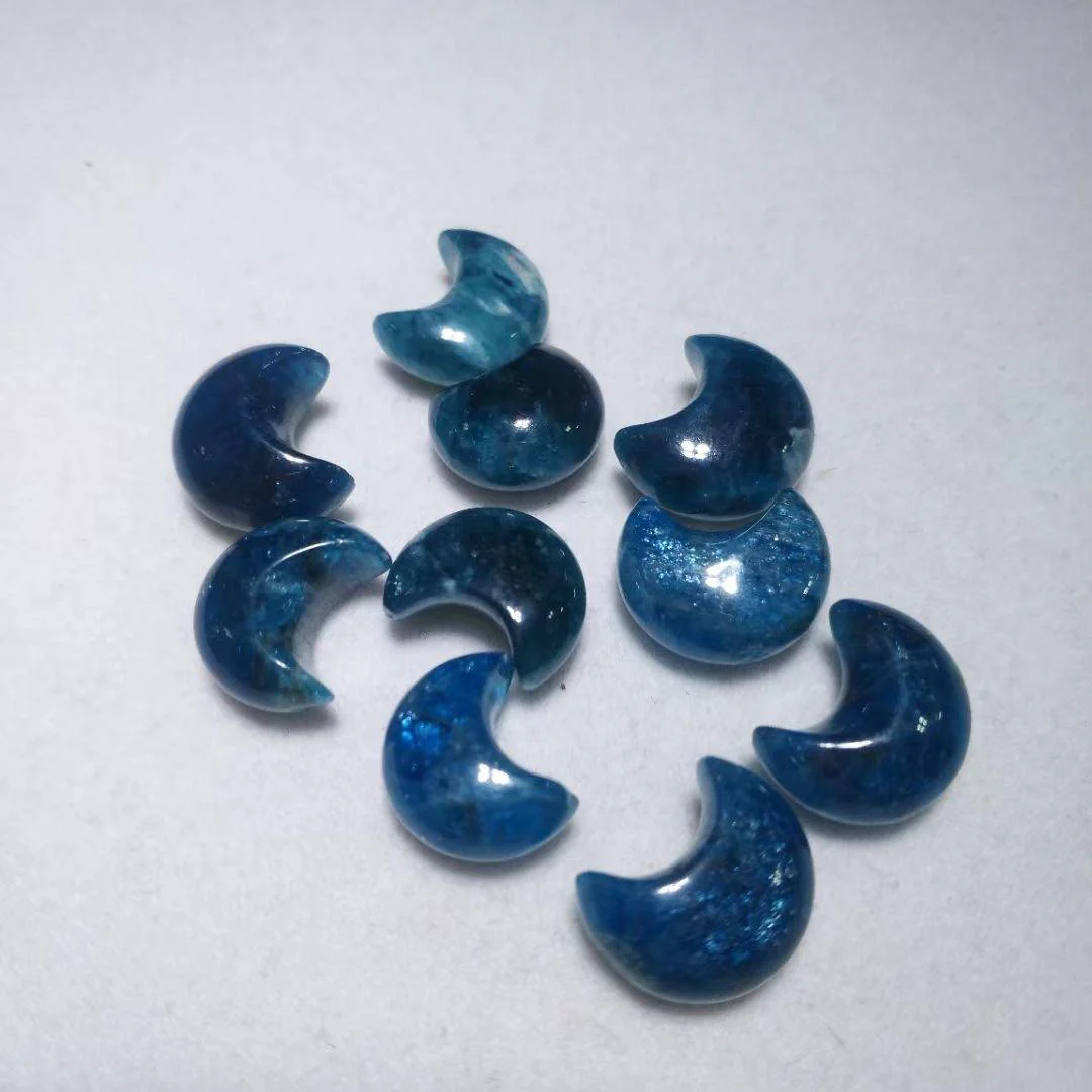 High Grade Blue Apatite Moon Wholesale - Image 3