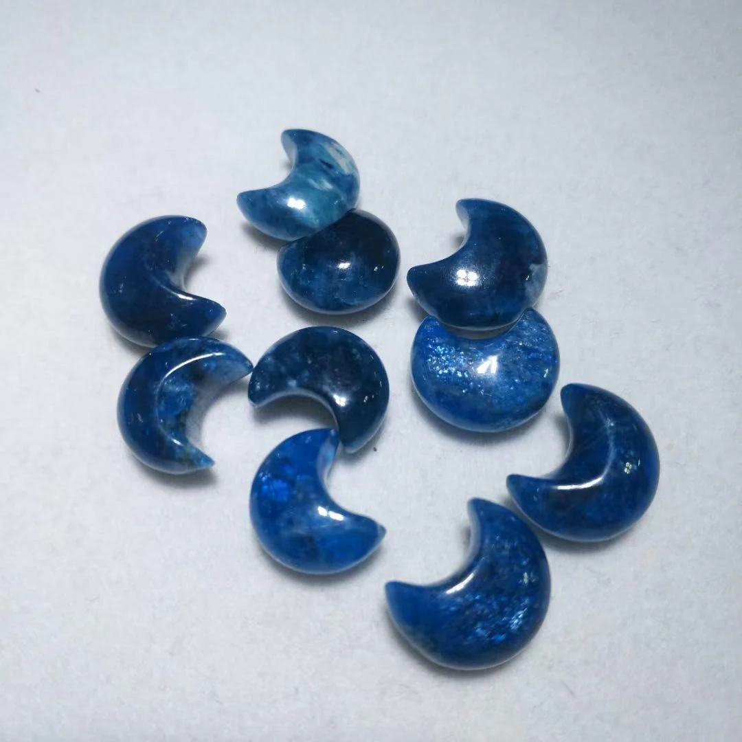 High Grade Blue Apatite Moon Wholesale - Image 5